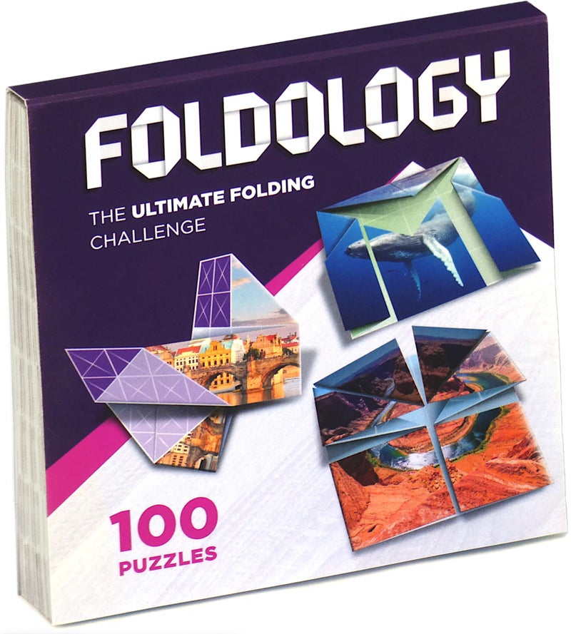 FOLDOLOGY - لعبة ألغاز الأوريغامي! ألعاب ذهنية للمراهقين والمراهقين والكبار | لعبة السفر العملية على العلوم والتكنولوجيا والهندسة والرياضيات هدية للأعمار من 10 سنوات فما فوق | قم بطي الورقة لإكمال الصورة | 100 التحديات - Image 1